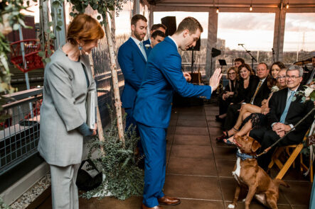 Jacob and Dog During Ceremony